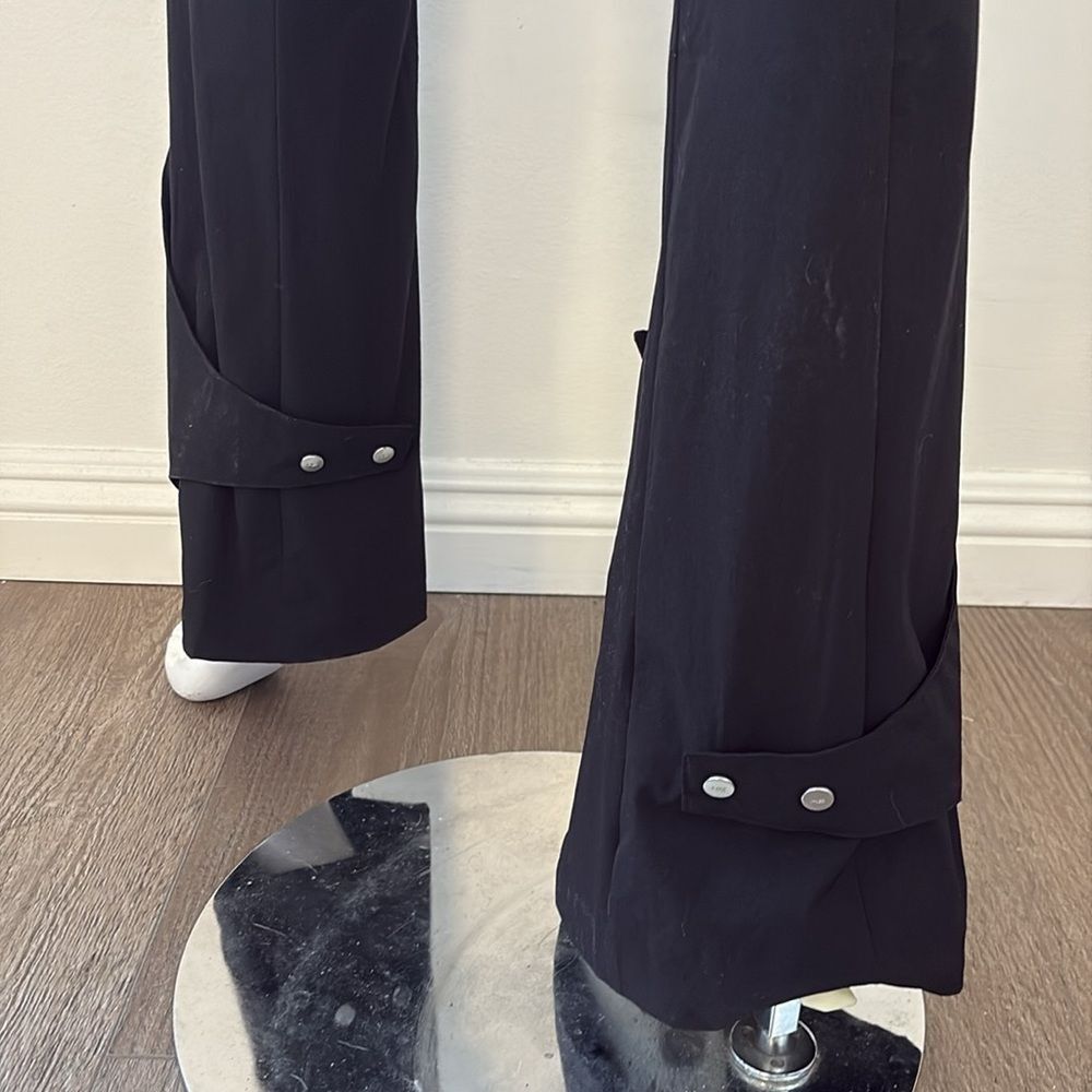 Heliot Emil Moraine Slim Fit Bootcut Trouser Pant Snap Cuff Zipper Details DK 36 - Picture 9 of 14